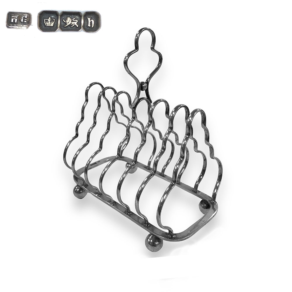 Victorian Silver Toast Rack 1900